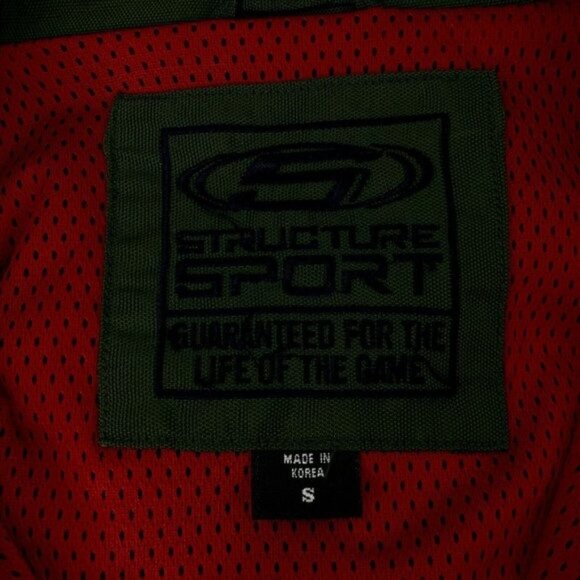 Structure Sport Mens Vintage 90's 1/4 Zip Side Zip Removable Hooded Jacket S Y2K - Picture 9 of 12